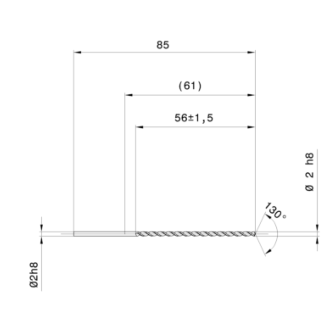Brocas helicoidais HSS / Ø 2,000 mm / h8 / ~10xD / DIN 340 / Tipo: GT 100 - Imagem 2