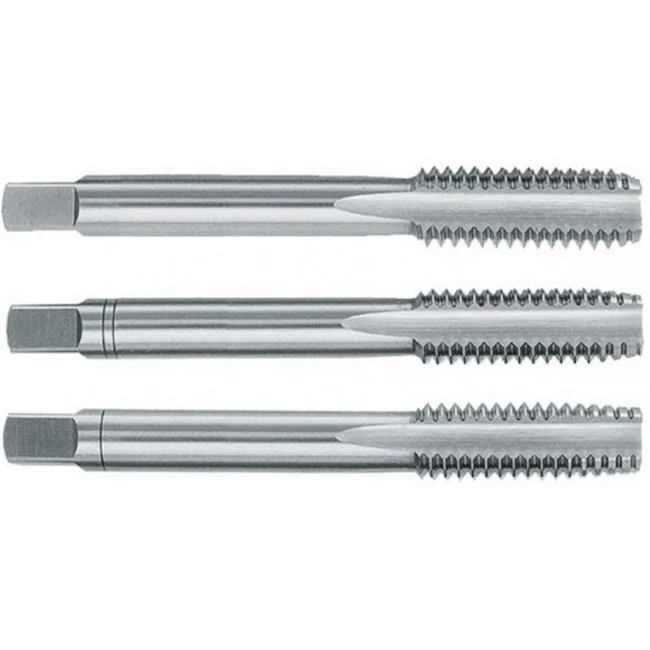 Jogo de Macho Manual Aço Liga M5x0,80mm ANSI 3 Peças HTOM101 HTOM