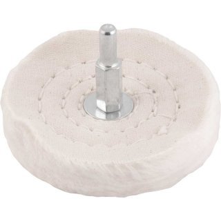 Roda de pano para polimento, 3″, com haste, VONDER
