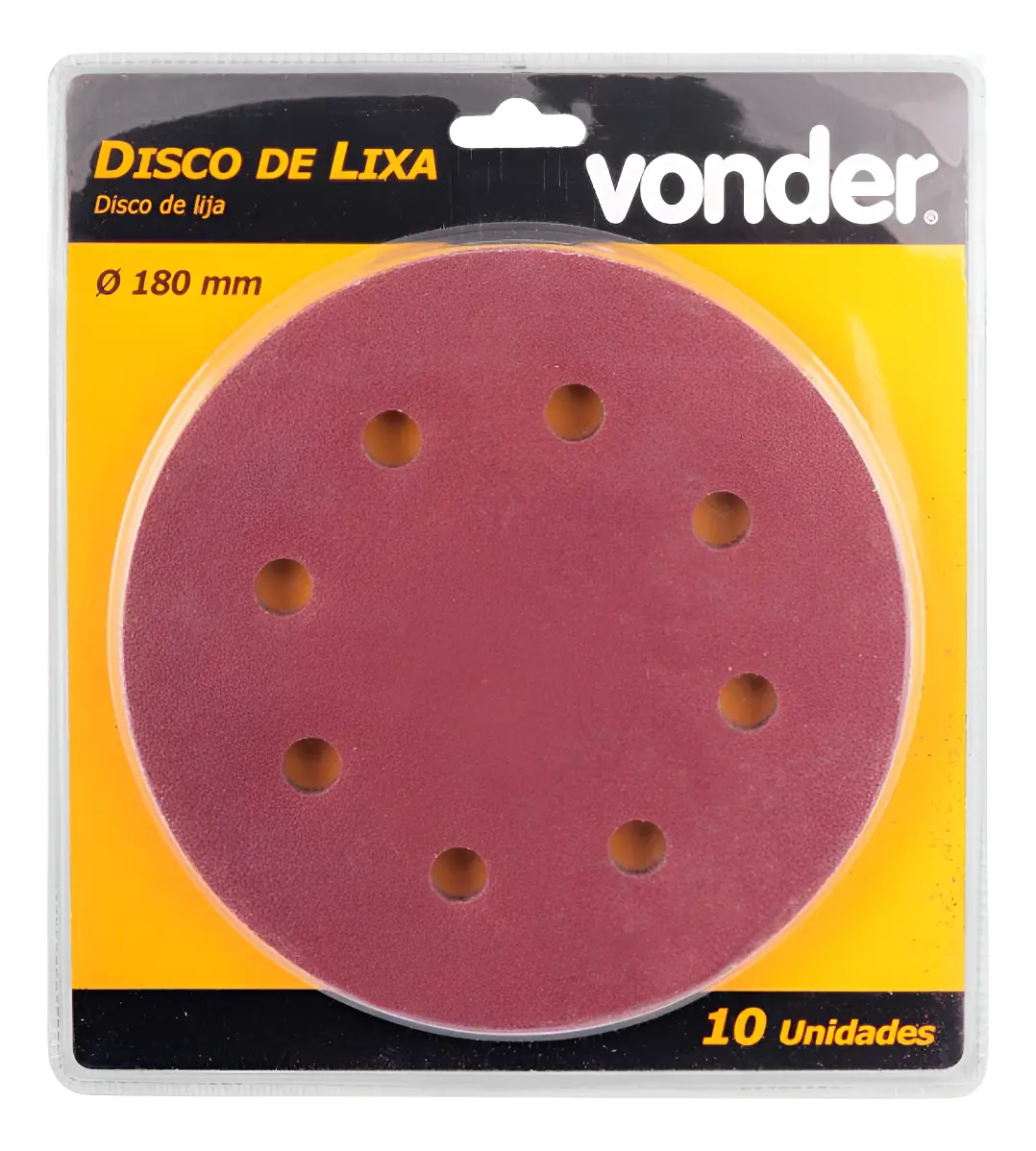 Disco De Lixa 180mm C/ 10 Peças Vonder