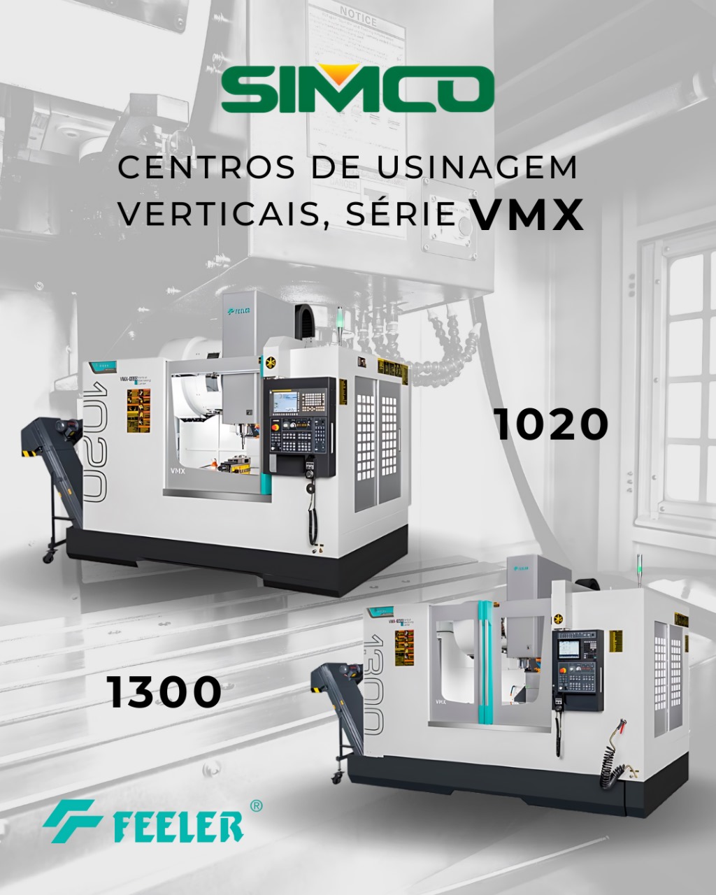 Centros de usinagem FEELER VMX-1020 / VMX-1300