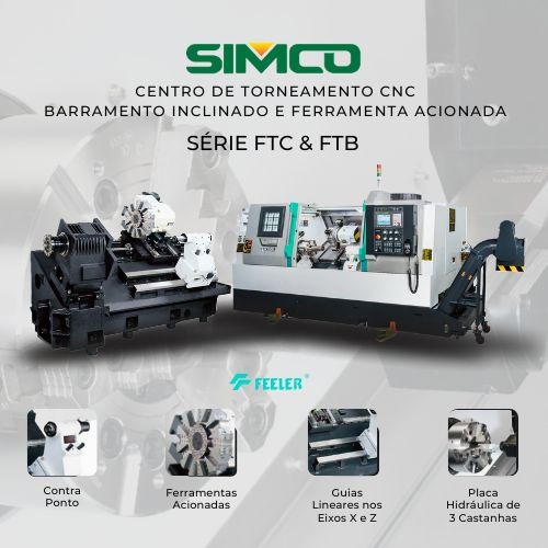 Centros de torneamento e Tornos CNC FEELER